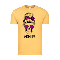 Vintage Mustard Purple Glitter, Leopard Patterned Mom Skull Vintage Tee - Bettercallsaul