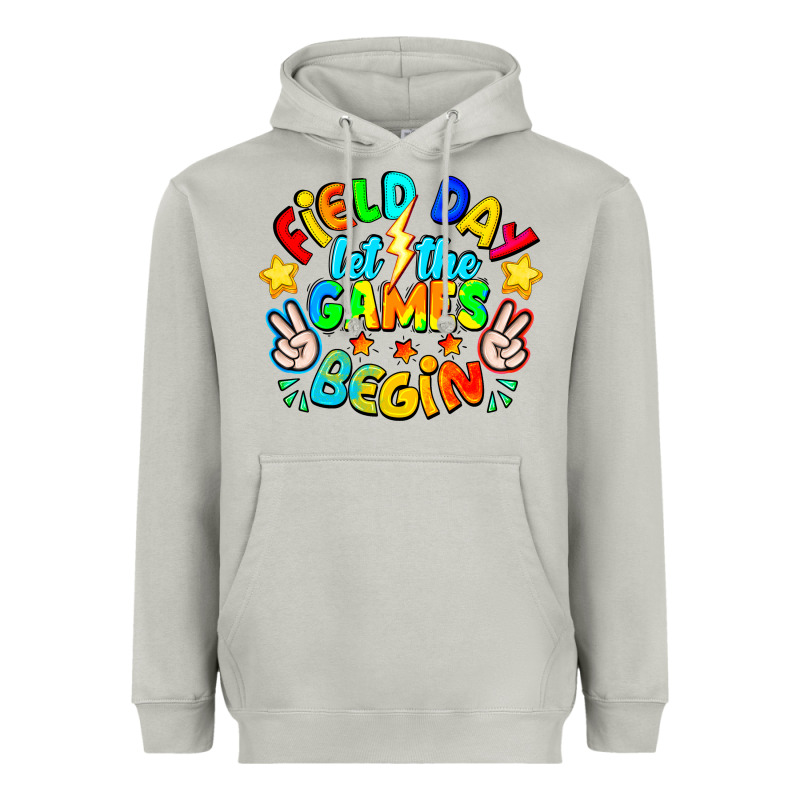 Field Day Let The Games Begin Heavyweight Hoodie by CowhideDigitalArt | Teevron