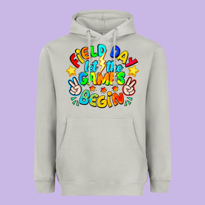 Field Day Let The Games Begin Heavyweight Hoodie Designed By Cowhidedigitalart