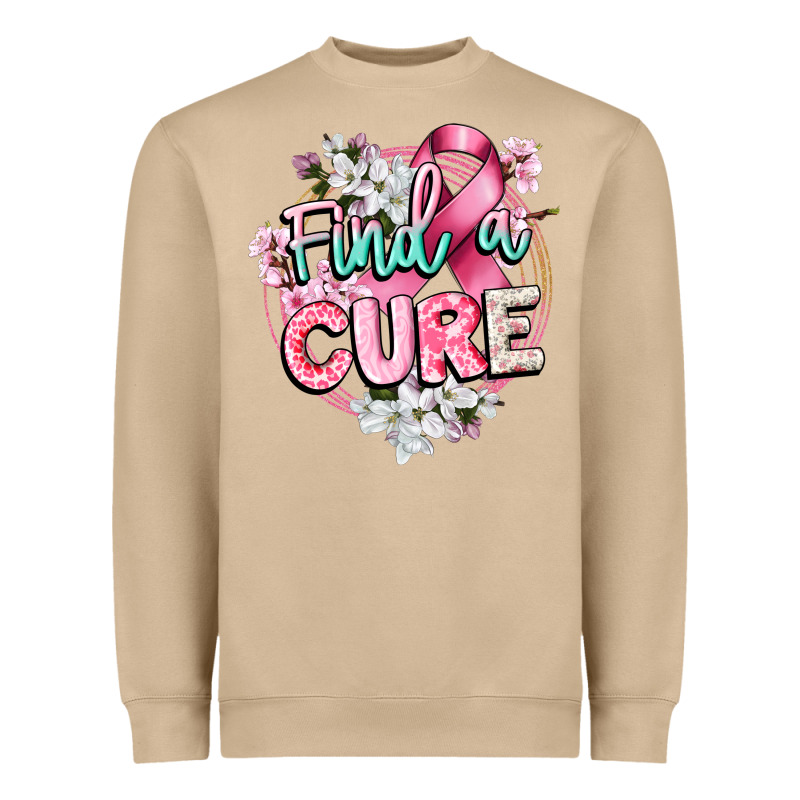 Find A Cure Cancer Awareness Heavyweight Sweatshirt by CowGirlArtShop | Teevron