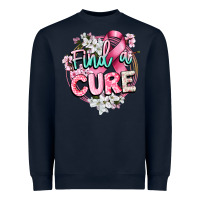 Navy find a cure cancer awareness Heavyweight Sweatshirt - CowGirlArtShop