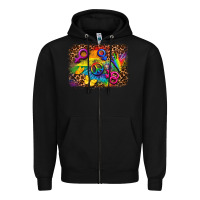 Black lgbtq background Zipper Hoodie - FaDigitalArtStudio