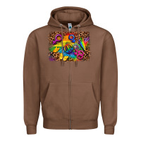 Chestnut lgbtq background Zipper Hoodie - FaDigitalArtStudio