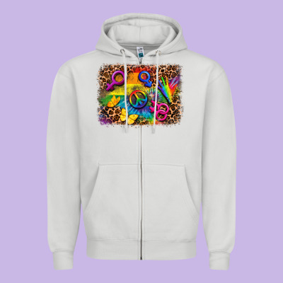 Lgbtq Background Zipper Hoodie Designed By Fadigitalartstudio