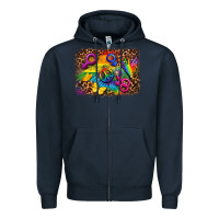 Navy lgbtq background Zipper Hoodie - FaDigitalArtStudio