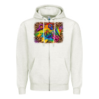 Oatmeal Heather lgbtq background Zipper Hoodie - FaDigitalArtStudio