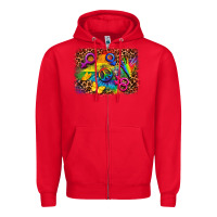 Red lgbtq background Zipper Hoodie - FaDigitalArtStudio
