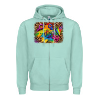 Seafoam lgbtq background Zipper Hoodie - FaDigitalArtStudio