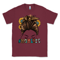 Burgundy mom life messy bun Classic Tee - Jasminsmagicworld