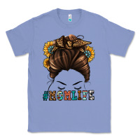 Colony Blue mom life messy bun Classic Tee - Jasminsmagicworld
