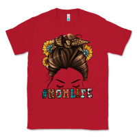 Red mom life messy bun Classic Tee - Jasminsmagicworld