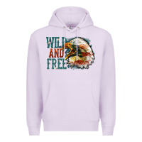 Lilac Wild and free Premium Hoodie - FaDigitalArtStudio