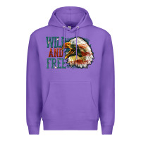 Purple Wild and free Premium Hoodie - FaDigitalArtStudio