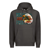 Smoke Wild and free Premium Hoodie - FaDigitalArtStudio