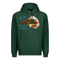 Sports Green Wild and free Premium Hoodie - FaDigitalArtStudio