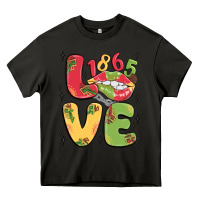 Asphalt love juneteenth lips Heavy Core Tee - MaliasSmallBusiness
