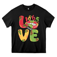 Black love juneteenth lips Heavy Core Tee - MaliasSmallBusiness