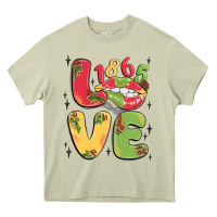 Mossy love juneteenth lips Heavy Core Tee - MaliasSmallBusiness