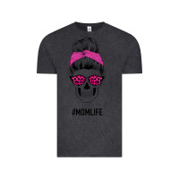 Vintage Black Pink Glitter, Leopard Pattern Mom Skull Vintage Tee - Bettercallsaul