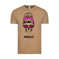Vintage Coffee Pink Glitter, Leopard Pattern Mom Skull Vintage Tee - Bettercallsaul