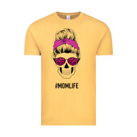 Vintage Mustard Pink Glitter, Leopard Pattern Mom Skull Vintage Tee - Bettercallsaul