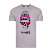 Vintage Zinc Pink Glitter, Leopard Pattern Mom Skull Vintage Tee - Bettercallsaul