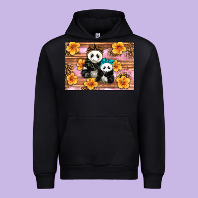 Mama Panda And Baby Panda Urban Hoodie Designed By Artiststas