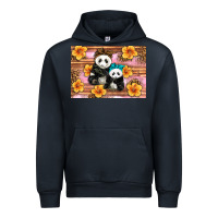 Navy Mama Panda And Baby Panda Urban Hoodie - Artiststas