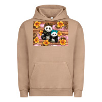 Pigment Burro Mama Panda And Baby Panda Urban Hoodie - Artiststas