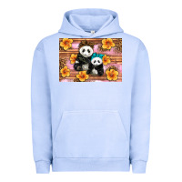 Pigment Grape Ice Mama Panda And Baby Panda Urban Hoodie - Artiststas