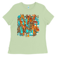 Matcha serape with leopard pattern Ladies Tee - NancyCooperArtShop