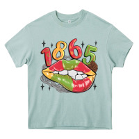 Arona 1865 juneteenth lips Heavy Core Tee - MaliasSmallBusiness