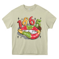 Mossy 1865 juneteenth lips Heavy Core Tee - MaliasSmallBusiness