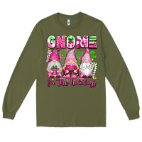 Army Green gnome for the holidays Long Sleeve Tee - texasbilliewilder