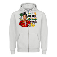 Dove Grey Juneteenth black Nurse magic Zipper Hoodie - FaDigitalArtStudio