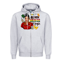 Heather Grey Juneteenth black Nurse magic Zipper Hoodie - FaDigitalArtStudio