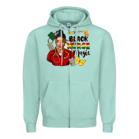Seafoam Juneteenth black Nurse magic Zipper Hoodie - FaDigitalArtStudio