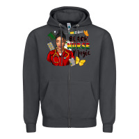 Smoke Juneteenth black Nurse magic Zipper Hoodie - FaDigitalArtStudio