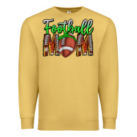 Antique Gold football mom Premium Sweatshirt - CowhideDigitalArt