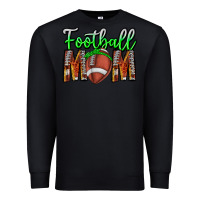 Black football mom Premium Sweatshirt - CowhideDigitalArt