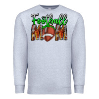 Heather Grey football mom Premium Sweatshirt - CowhideDigitalArt