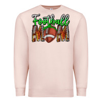 Pale Pink football mom Premium Sweatshirt - CowhideDigitalArt