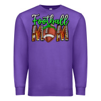 Purple football mom Premium Sweatshirt - CowhideDigitalArt