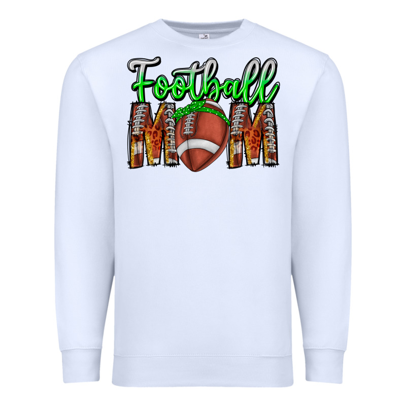 Football Mom Premium Sweatshirt by CowhideDigitalArt | Teevron