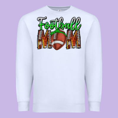 Football Mom Premium Sweatshirt Designed By Cowhidedigitalart