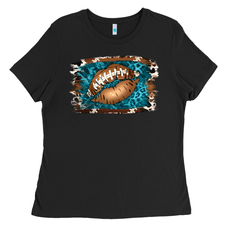 Football Lips Ladies Tee by Jasminsmagicworld | Teevron