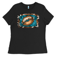 Black Football Lips Ladies Tee - Jasminsmagicworld