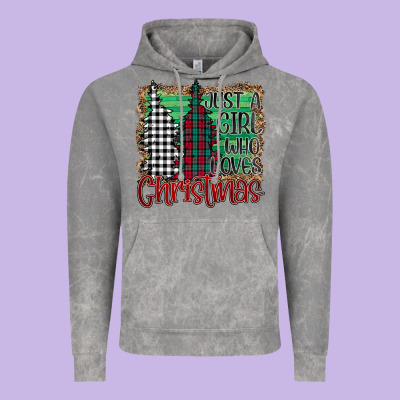 Just A Girl Who Loves Christmas Vintage Hoodie Designed By Bettercallsaul