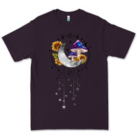 Plum moon and mushrooms with sunflower Premium Tee - MaliasSmallBusiness