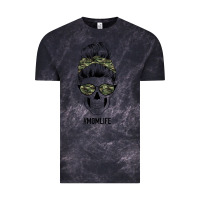 Cloud Black Camouflage Pattern Mom Skull Vintage Tee - Bettercallsaul